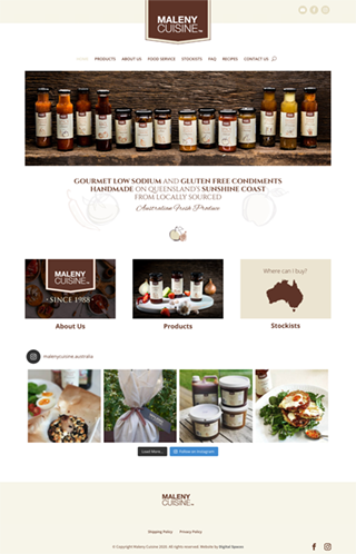 Maleny Cuisine website